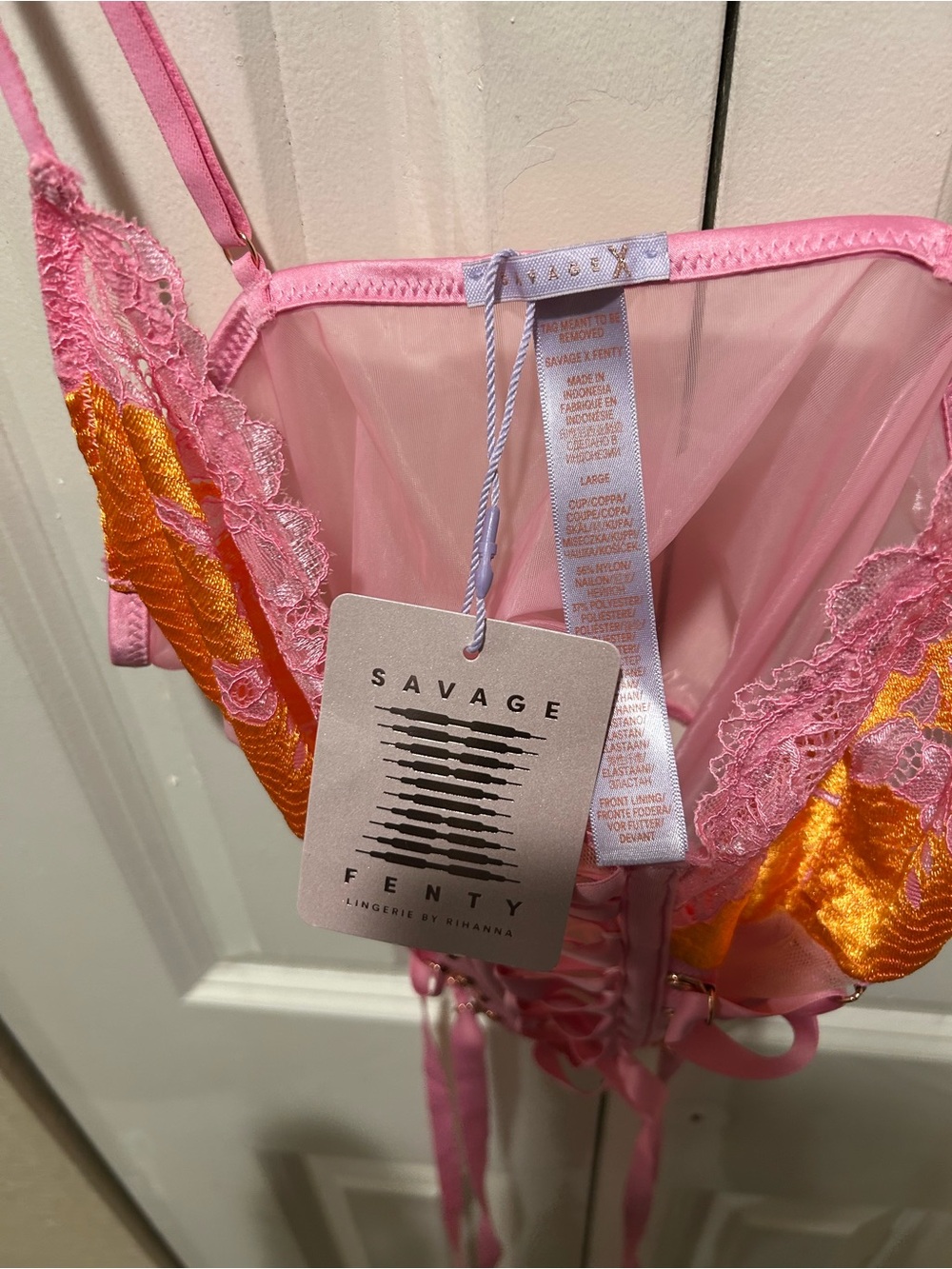 NWT Savage x Fenty Laced Up Strappy Cami , Large - Picture 8 of 10